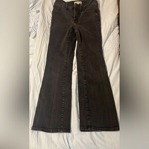 Mother Mid Rise Kick Out Jeans Black Size 25